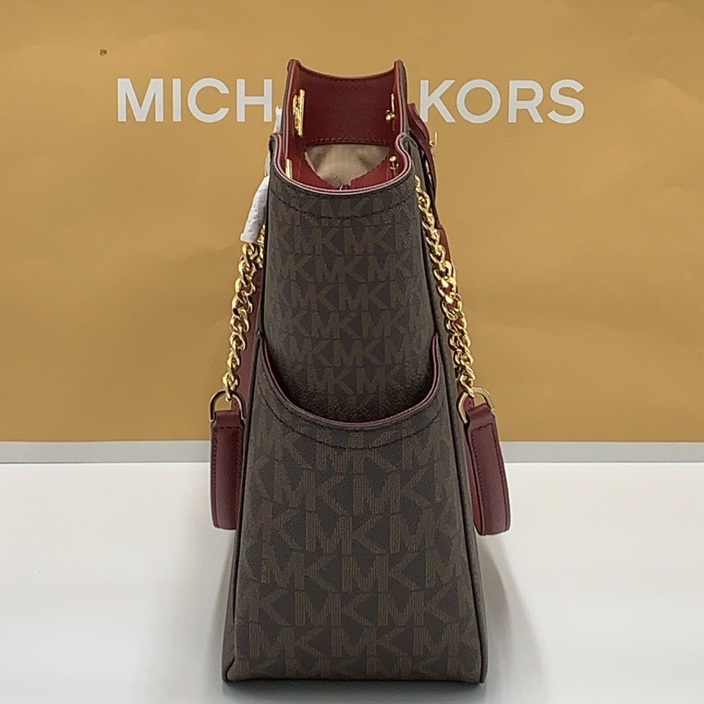MICHAEL KORS 
Jet Set Large Logo Tote Shoulder Bag
COLOR DARK CHERRY
NWT - Picture 15 of 16